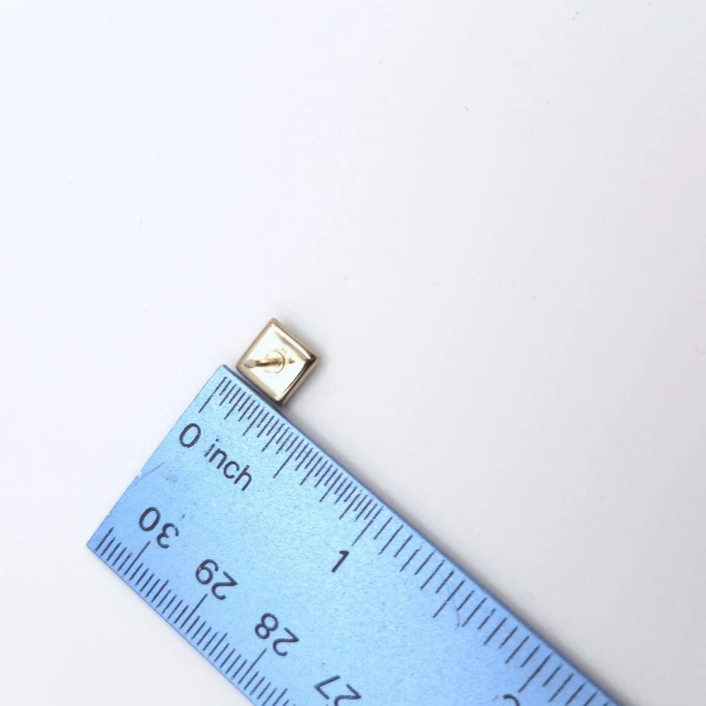 Vintage Gold Tone Square Black Stone Tie Tack with Chain and T-Bar‎ Accessory